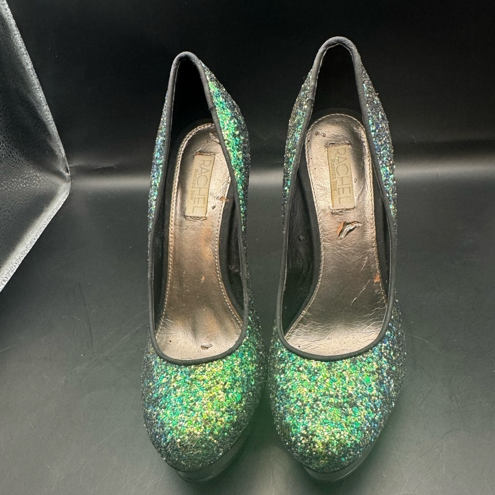 Rachel Roy Women's Keendan Sparkle Glitter Heels Costume, Party, Holiday Size 6